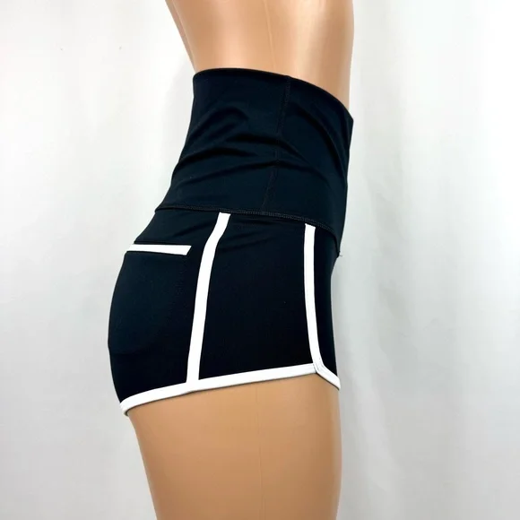 Fp Movement By Free People Fitted Shorts Island Time Shorts Black Sz S Coastal - Picture 7 of 16